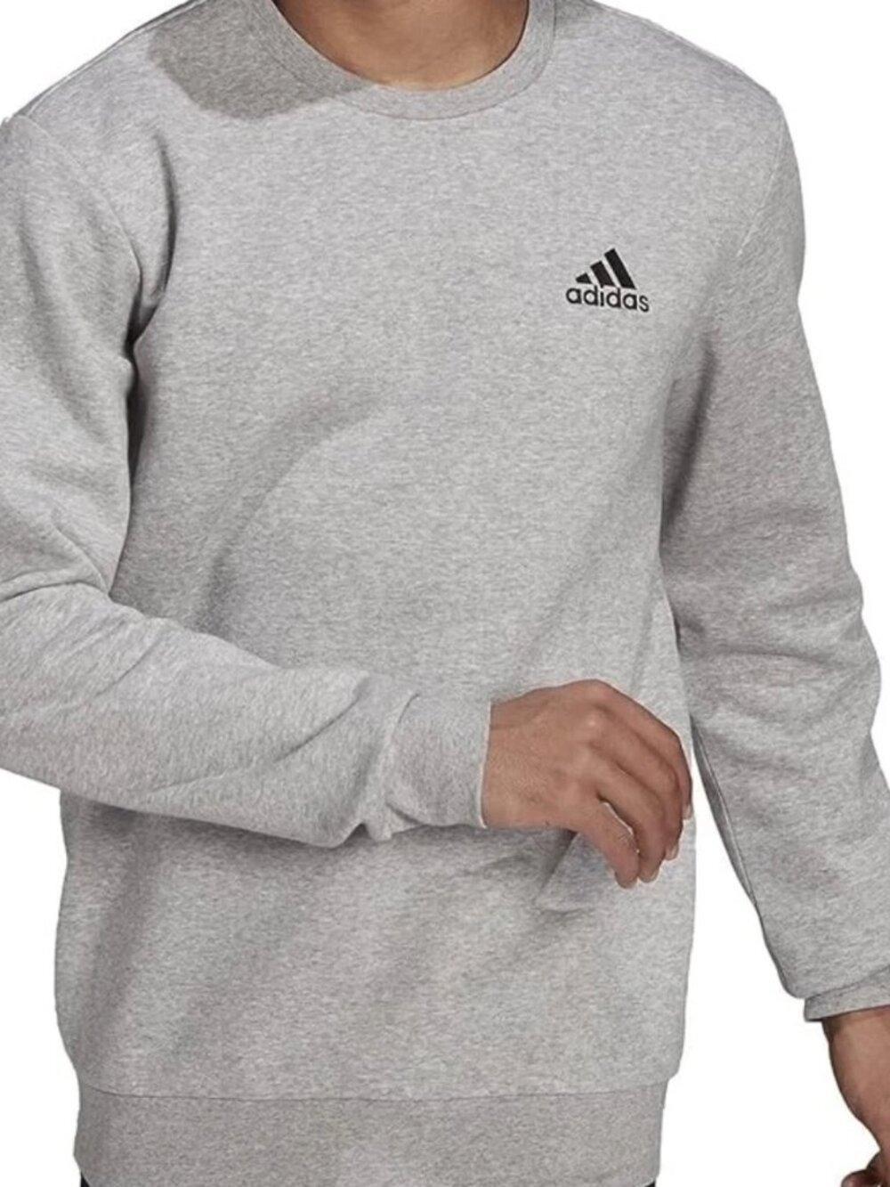 Adidas Men's Feel Cozy Sweatshirt Large Grey New With Tags